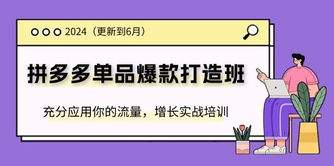 2024拼多多单品爆款打造班，充分应用你的流量，增长实战培训(更新6月)网赚课程-副业赚钱-互联网创业-手机赚钱-挂机躺赚-语画网创-精品课程-知识付费-源码分享-免费资源语画网创