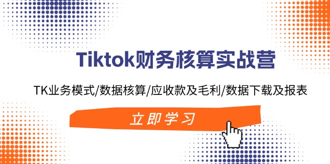 Tiktok财务核算实战营：TK业务模式/数据核算/应收款及毛利/数据下载及报表网赚课程-副业赚钱-互联网创业-手机赚钱-挂机躺赚-语画网创-精品课程-知识付费-源码分享-免费资源语画网创