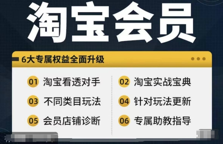 淘宝会员【淘宝所有课程，全面分析对手】，初级到高手全系实战宝典网赚课程-副业赚钱-互联网创业-手机赚钱-挂机躺赚-语画网创-精品课程-知识付费-源码分享-免费资源语画网创