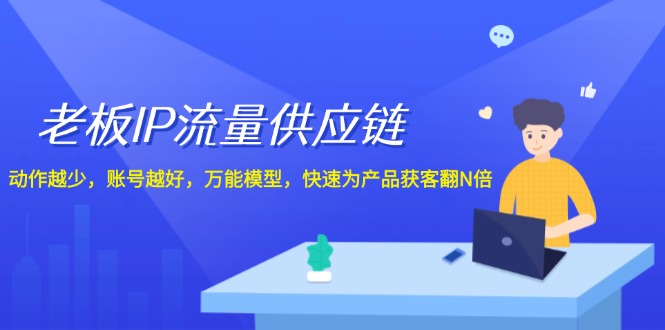 老板 IP流量 供应链，动作越少，账号越好，万能模型，快速为产品获客翻N倍网赚课程-副业赚钱-互联网创业-手机赚钱-挂机躺赚-语画网创-精品课程-知识付费-源码分享-免费资源语画网创