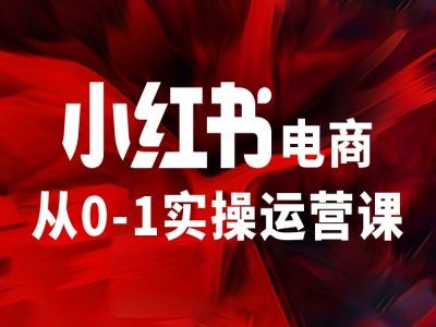 小红书电商从0-1实操运营课，让你从小白到精英网赚课程-副业赚钱-互联网创业-手机赚钱-挂机躺赚-语画网创-精品课程-知识付费-源码分享-免费资源语画网创